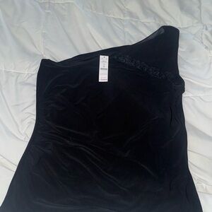White House Black Market Black One-Shoulder Top